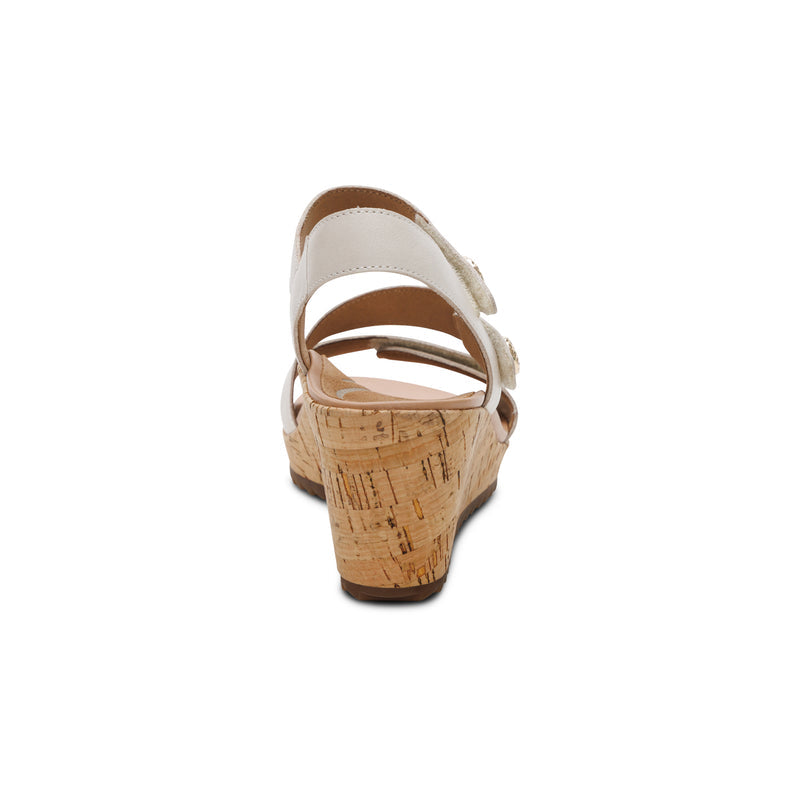 Madelyn Quarter Strap Wedge  rear Angle #color_off white