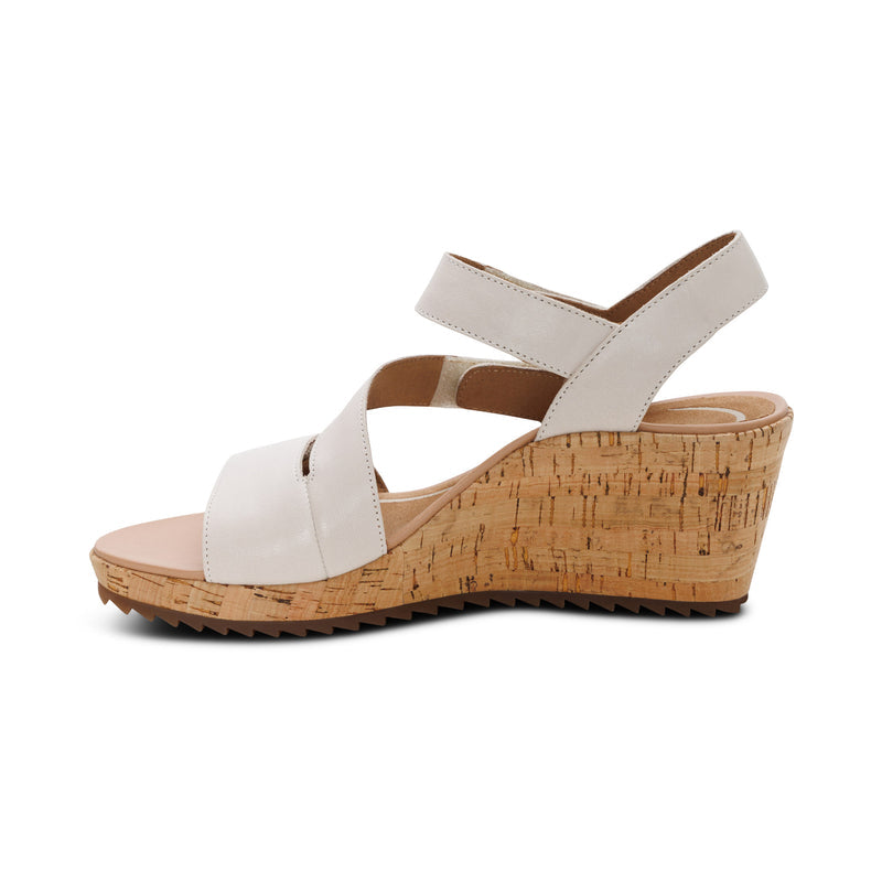 Madelyn Quarter Strap Wedge  left Angle #color_off white