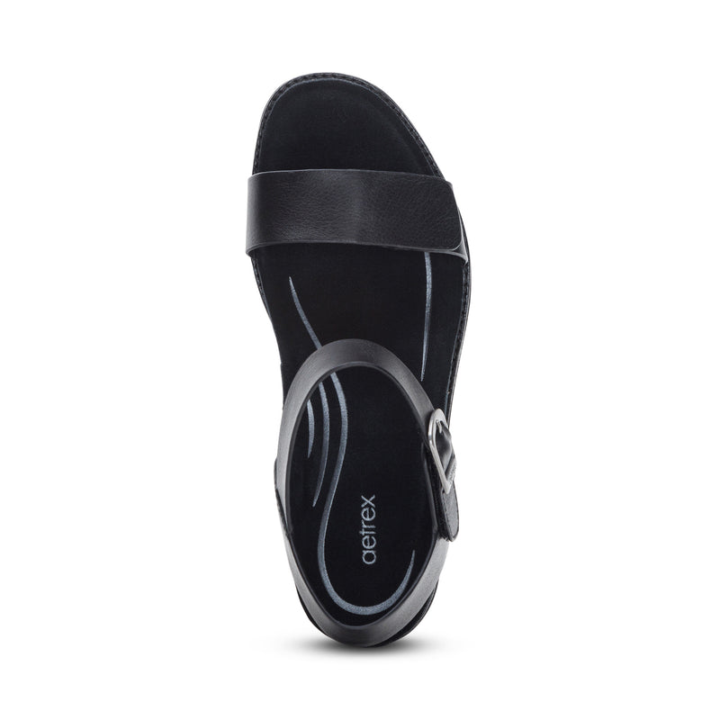 Mae Adjustable Quarter Strap Heel #color_black