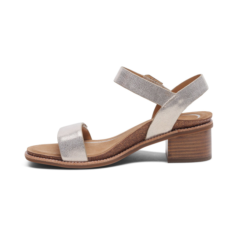 Mae Adjustable Quarter Strap Heel #color_champagne