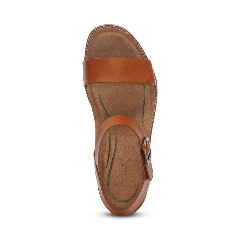 Mae Adjustable Quarter Strap Heel #color_cognac