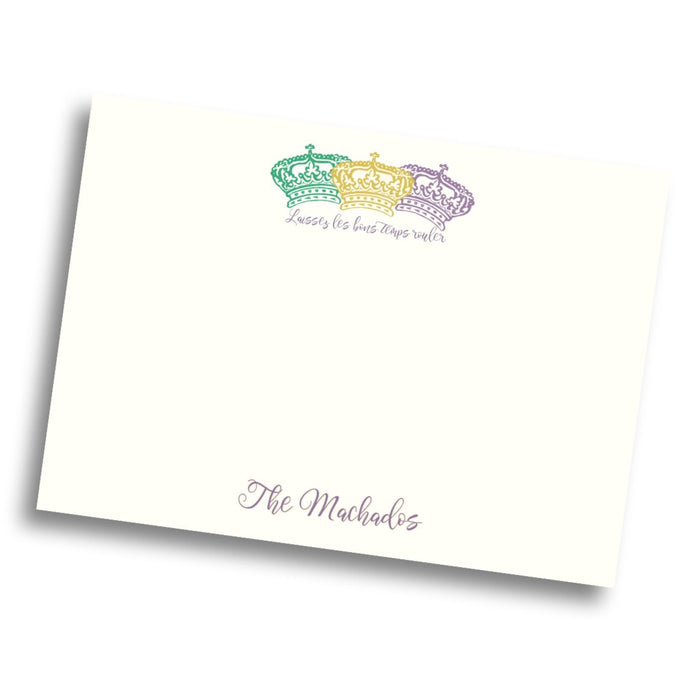 Mardi Gras Crown Stationery