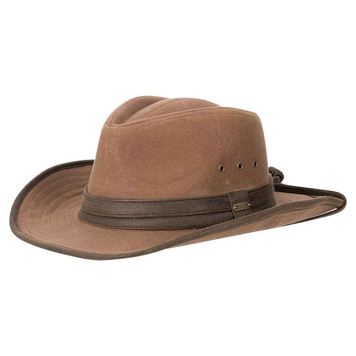 Matrix Waxed Cotton Outback Hat with Chin Strap - Stetson Hats Safari Hat Stetson Hats