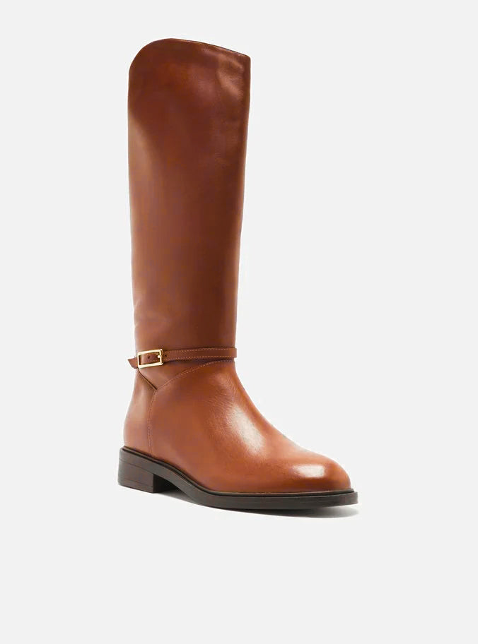 Mckenna Leather Wide Block Boot Boots FALL 24