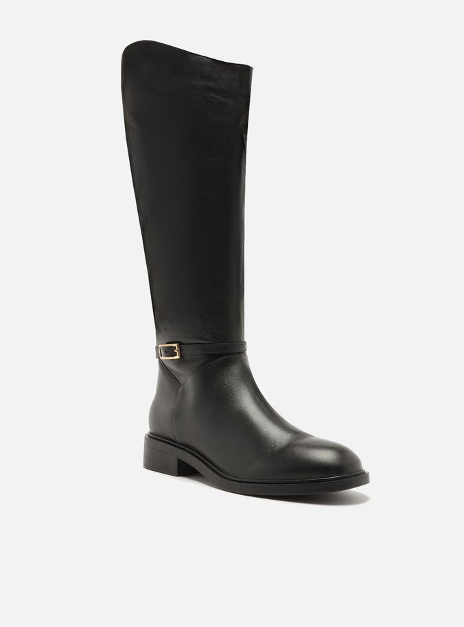 Mckenna Leather Wide Block Boot Boots FALL 24