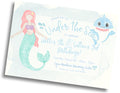 Mermaid & Baby Shark Birthday Invitation