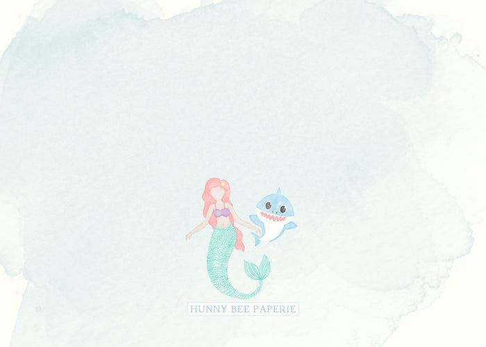 Mermaid & Baby Shark Birthday Invitation