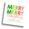 Merry Merry Christmas Colorblock Gift Card