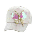 Metallic Butterfly Baseball Cap Cap Something Special LA  Silver