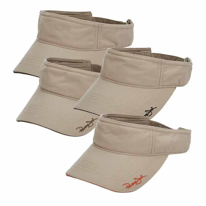 Microfiber Sun Visor with Piping - Panama Jack Visor Cap Panama Jack Hats pj171ol Khaki-Olive