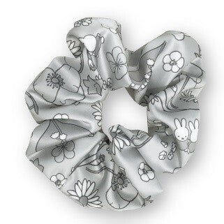 Miffy Satin Silver Scrunchie