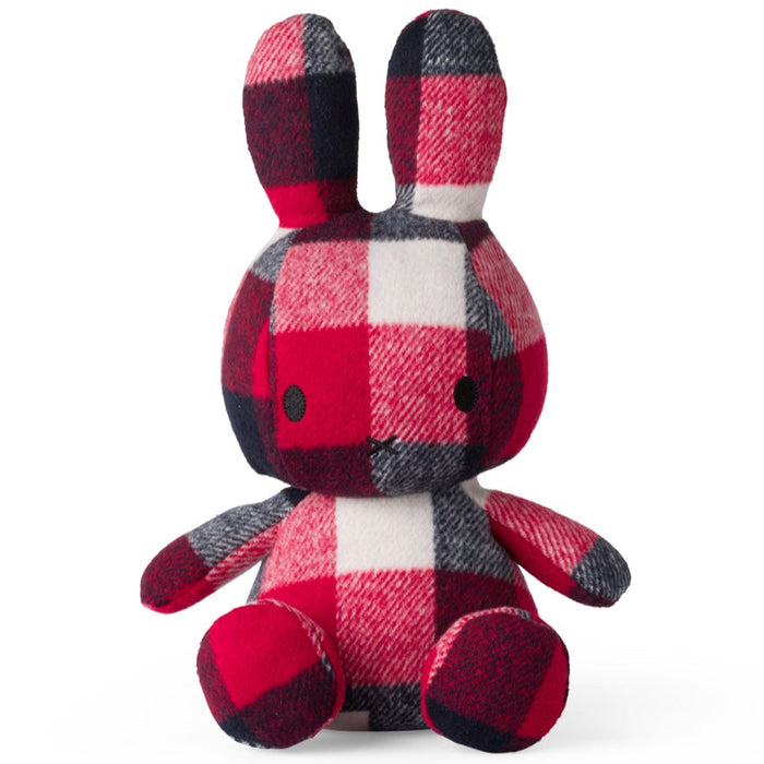 Miffy Sitting Check Red Plush