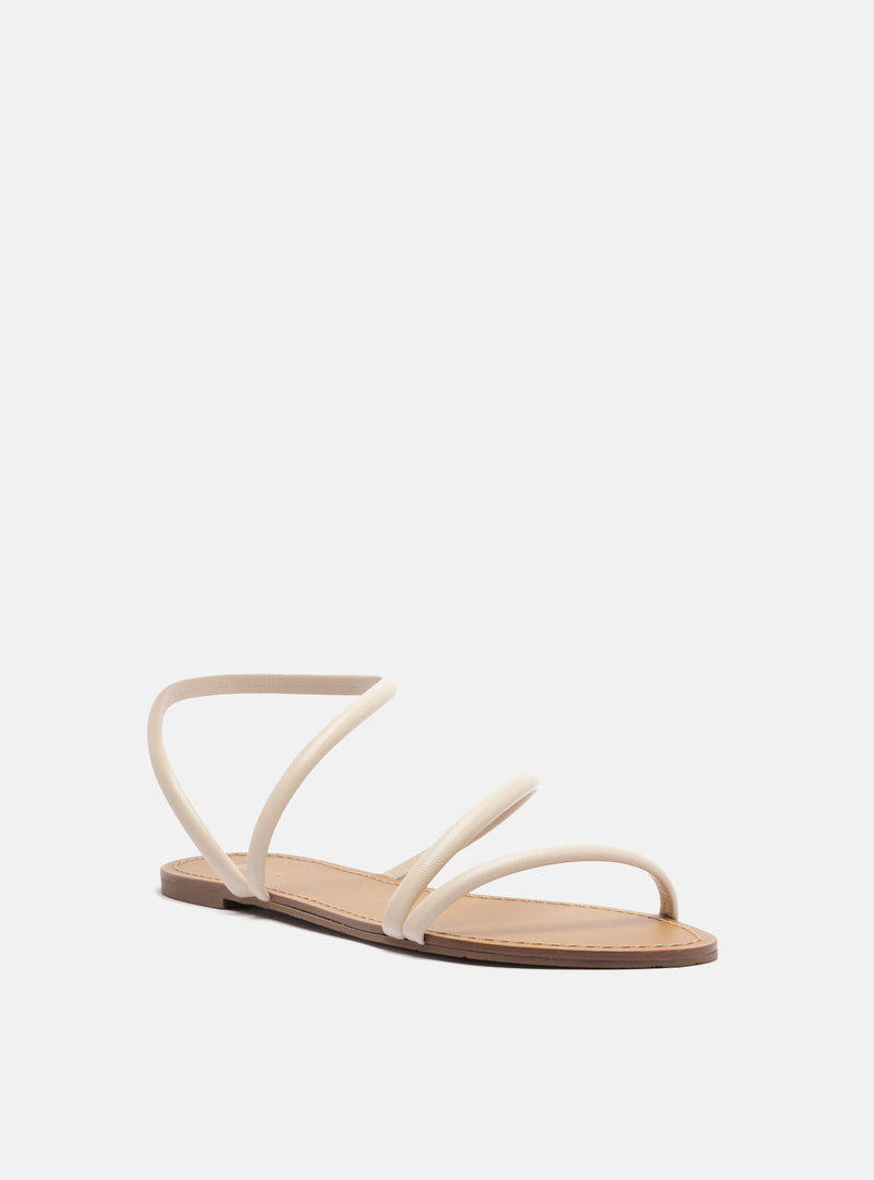 Mikayla Leather Flat Sandal Flats U/26