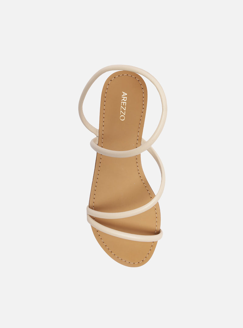 Mikayla Leather Flat Sandal Flats U/26