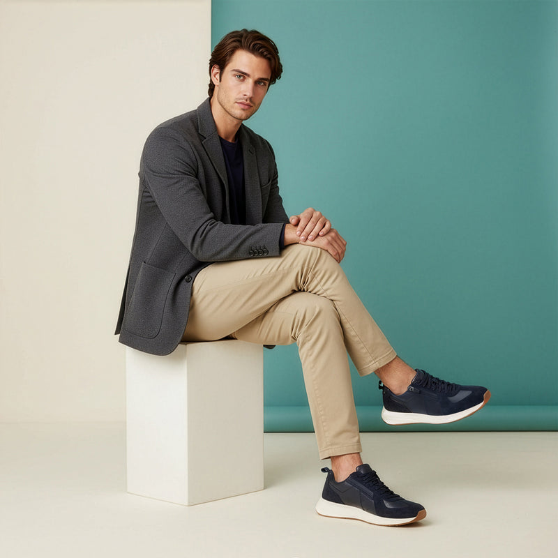 Miles Arch Support Sneaker #color_navy