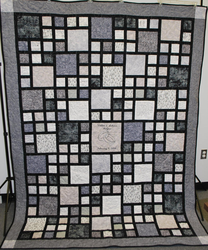 Modern Wedding Signature Quilt