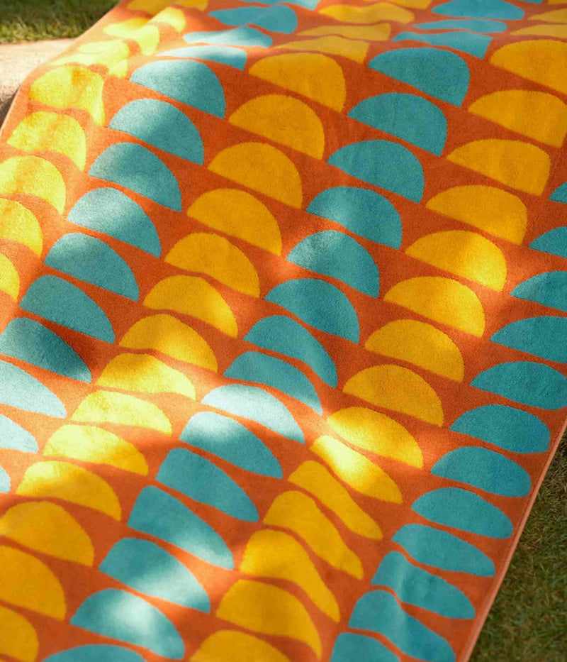 Mollusk Chaos Towel in Orange Multi