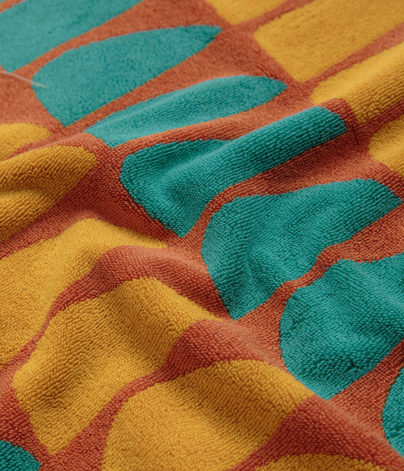 Mollusk Chaos Towel in Orange Multi
