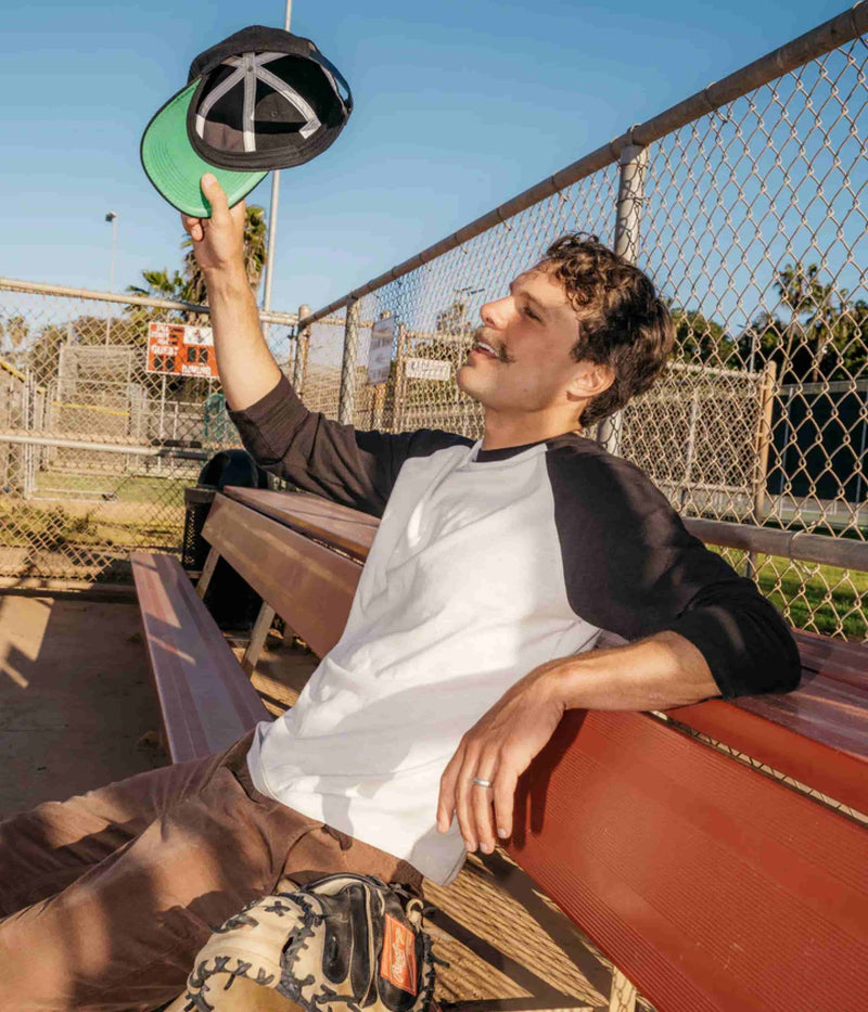 Mollusk Hemp Baseball T-Shirt in Black