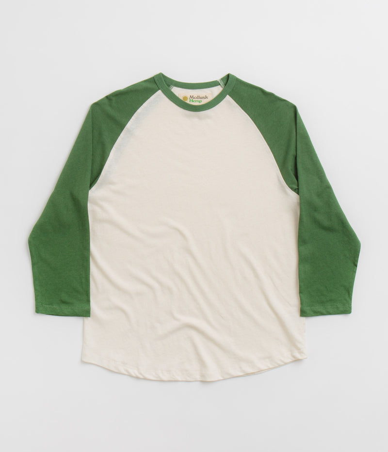 Mollusk Hemp Baseball T-Shirt in True Green