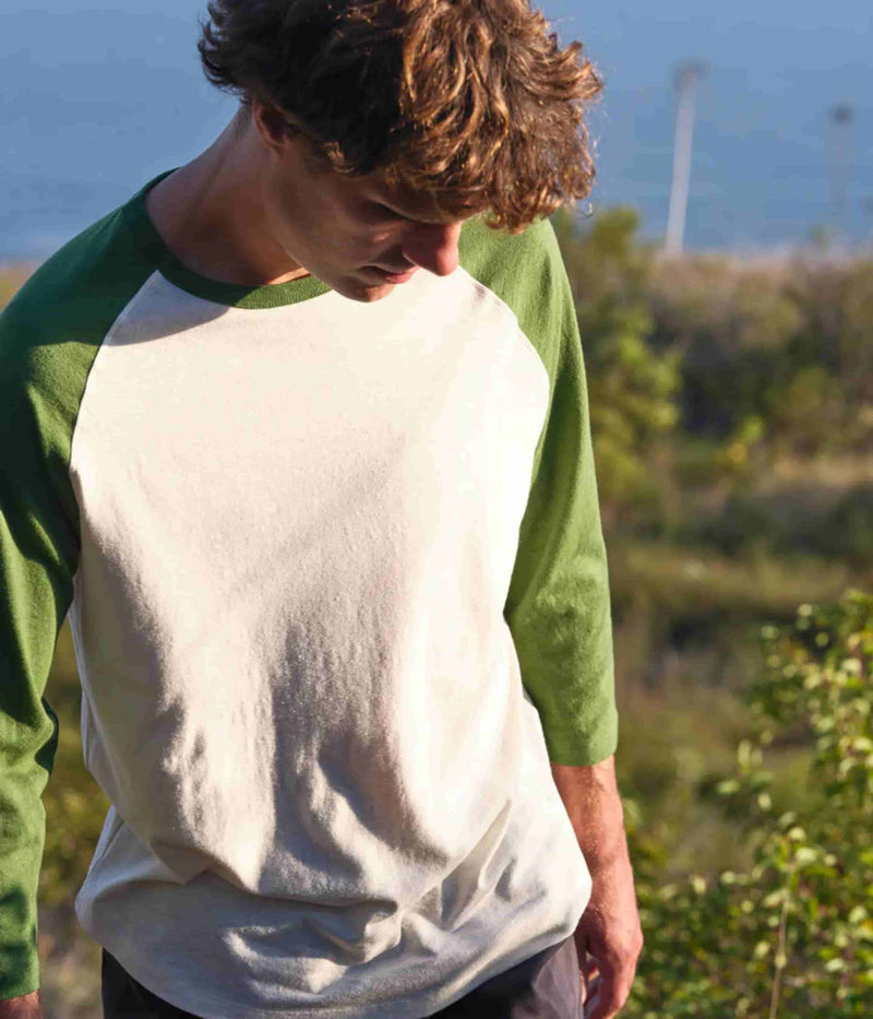 Mollusk Hemp Baseball T-Shirt in True Green