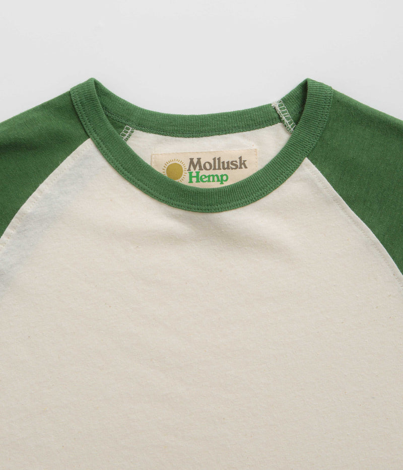 Mollusk Hemp Baseball T-Shirt in True Green