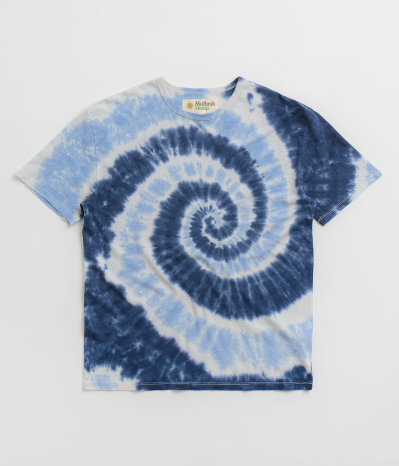 Mollusk Hemp T-Shirt in Indigo Tie-Dye