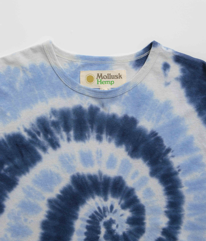 Mollusk Hemp T-Shirt in Indigo Tie-Dye