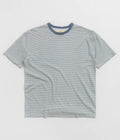 Mollusk Hemp T-Shirt in Natural and Indigo Stripe
