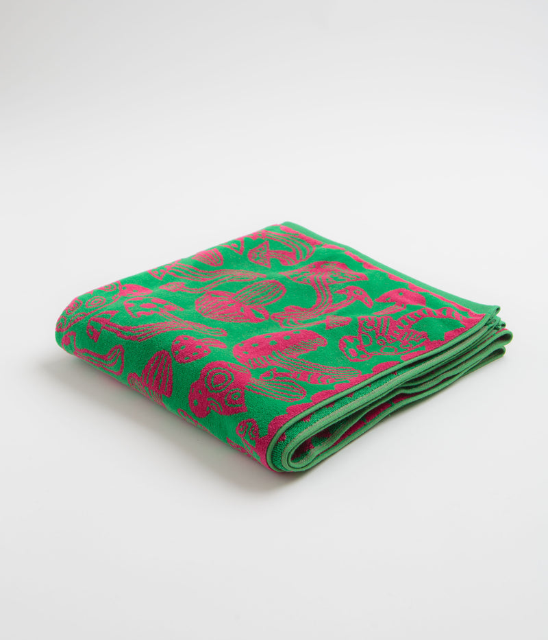 Mollusk Shroom Towel in Green and Pink