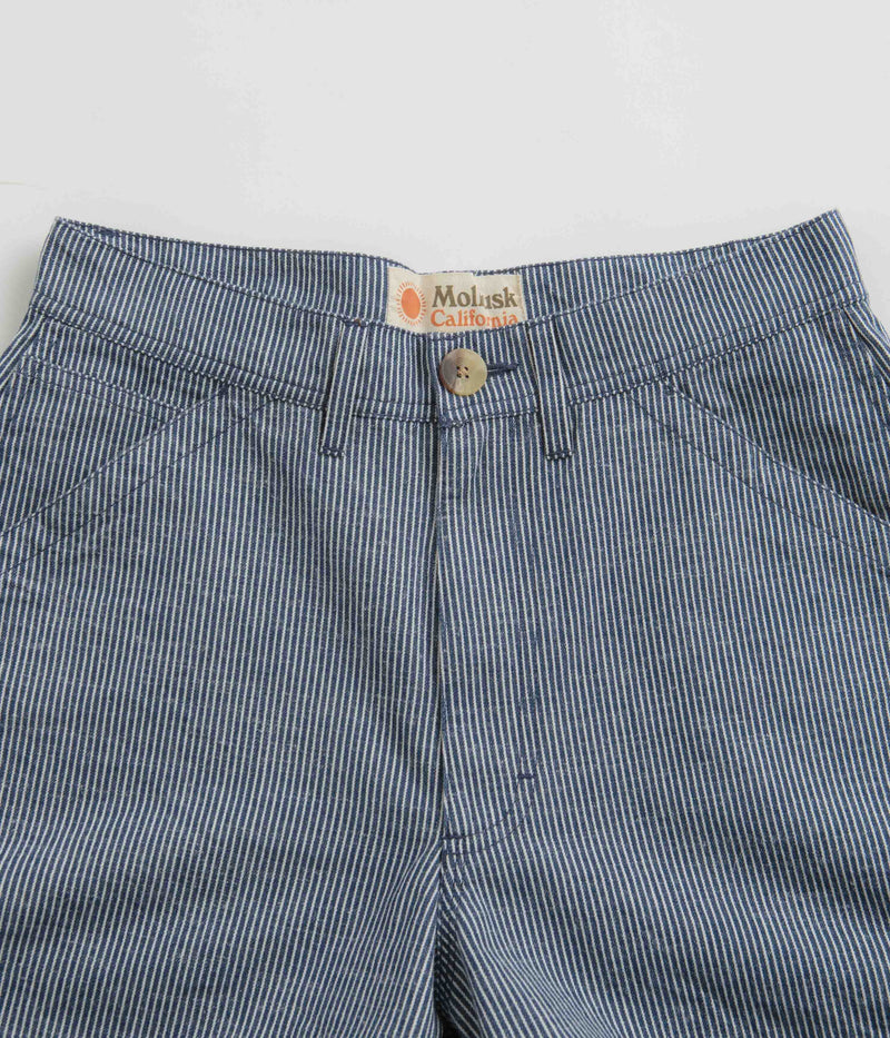 Mollusk Womens Painter Shorts in Railroad Stripe