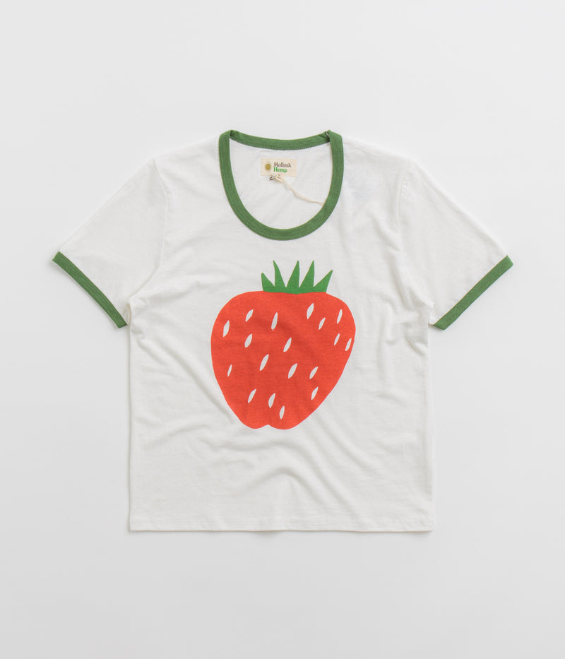 Mollusk Womens Strawberry T-Shirt in White