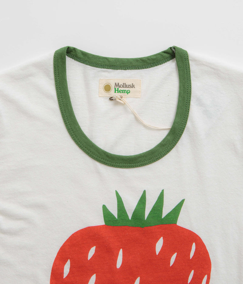 Mollusk Womens Strawberry T-Shirt in White