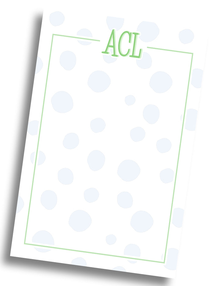 Monogram + Dots Notepad