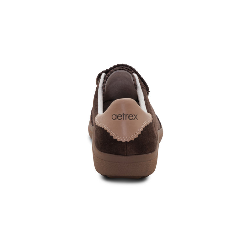 Morgan Arch Support Sneaker rear Angle #color_dark brown