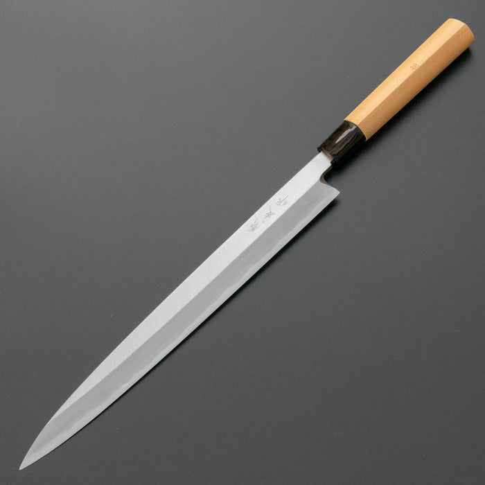 Morihei Yoshitomo Left-Handed Yanagiba 300mm Poplar Handle | HITOHIRA