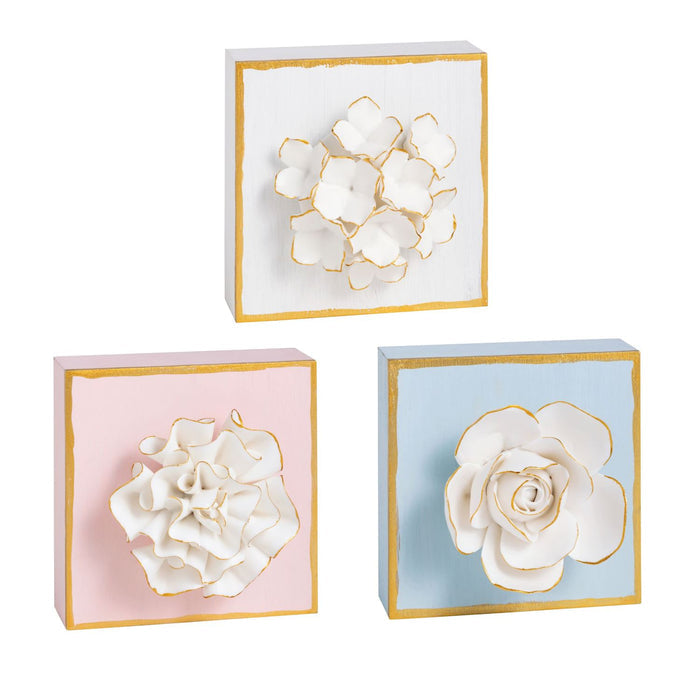 Mud Pie - Flower Plaque - Findlay Rowe Designs