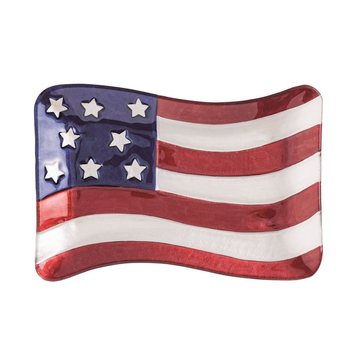 Mud Pie - Glass Plate - Americana Flag - Findlay Rowe Designs