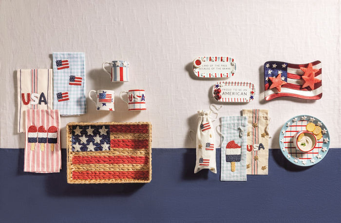 Mud Pie - Glass Plate - Americana Flag - Findlay Rowe Designs