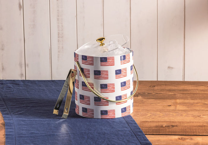 Mud Pie - Ice Bucket - Americana Flag - Findlay Rowe Designs