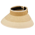 Multi Tone Wrap Around Roll Up Visor Hat with Bow -  Epoch Hats Visor Cap Epoch Hats V2918NT Natural M/L (58 cm)