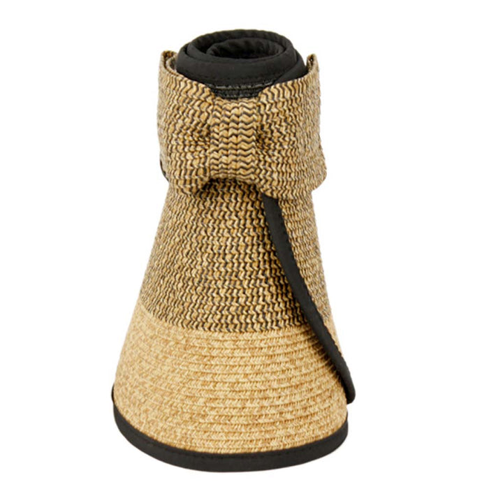Multi Tone Wrap Around Roll Up Visor Hat with Bow -  Epoch Hats Visor Cap Epoch Hats