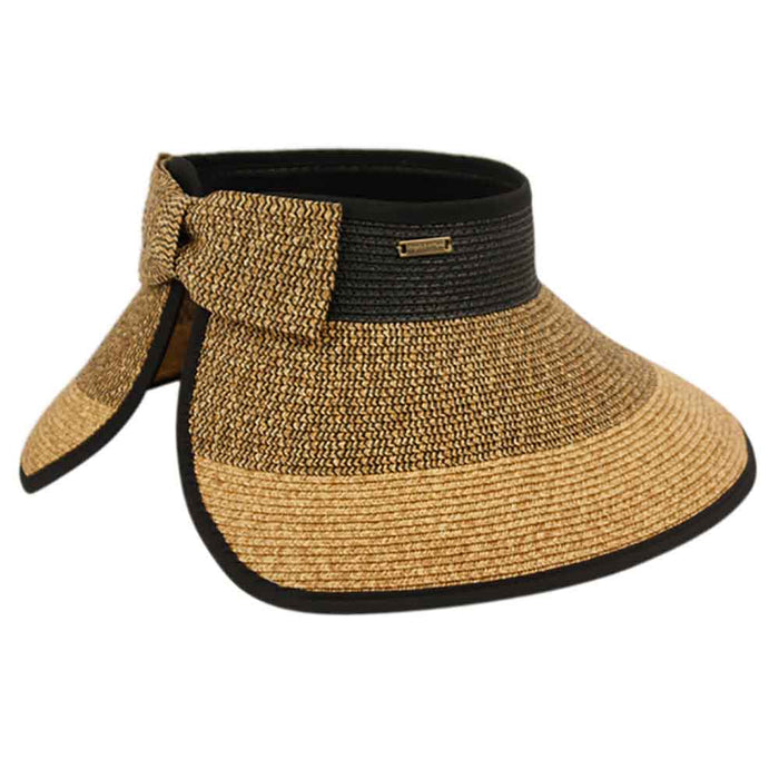 Multi Tone Wrap Around Roll Up Visor Hat with Bow -  Epoch Hats Visor Cap Epoch Hats