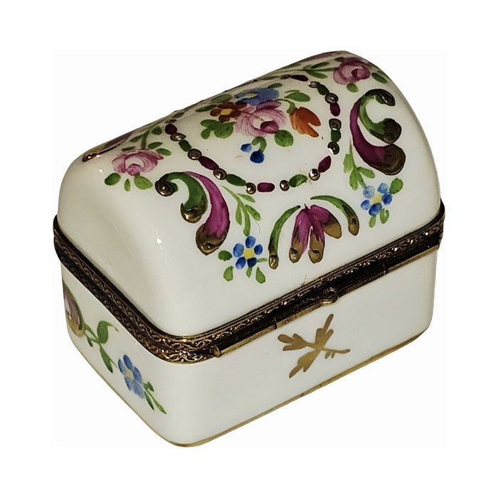Multicolor Decorated Chest Shaped Limoges Box