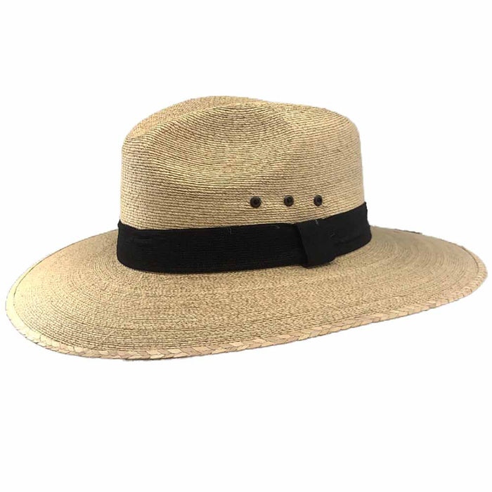 Natural Palm Leaf Wide Brim Safari Hat - SetarTrading Hats Safari Hat SetarTrading Hats 7338s Natural Palm Small (55 cm)