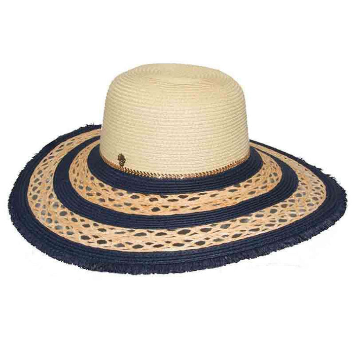Navy Macrame Brim Floppy Hat - Tommy Bahama Floppy Hat Tommy Bahama Hats tbwl91nv Navy
