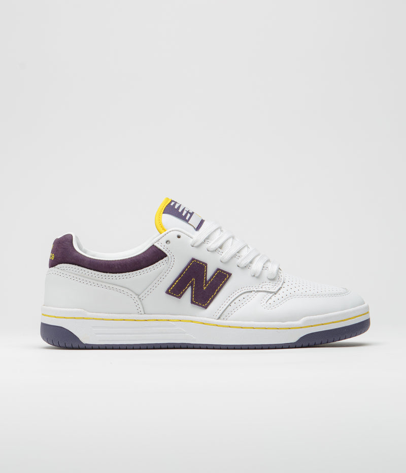 New Balance Numeric 480 Shoes in White and Purple