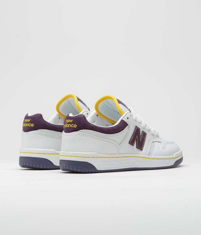 New Balance Numeric 480 Shoes in White and Purple