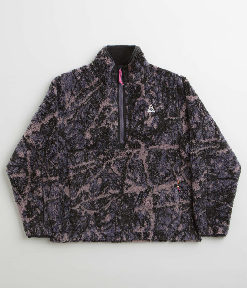 Nike ACG Canwell Glacier Windproof Fleece in Dark Raisin and Black / Black / Summit White