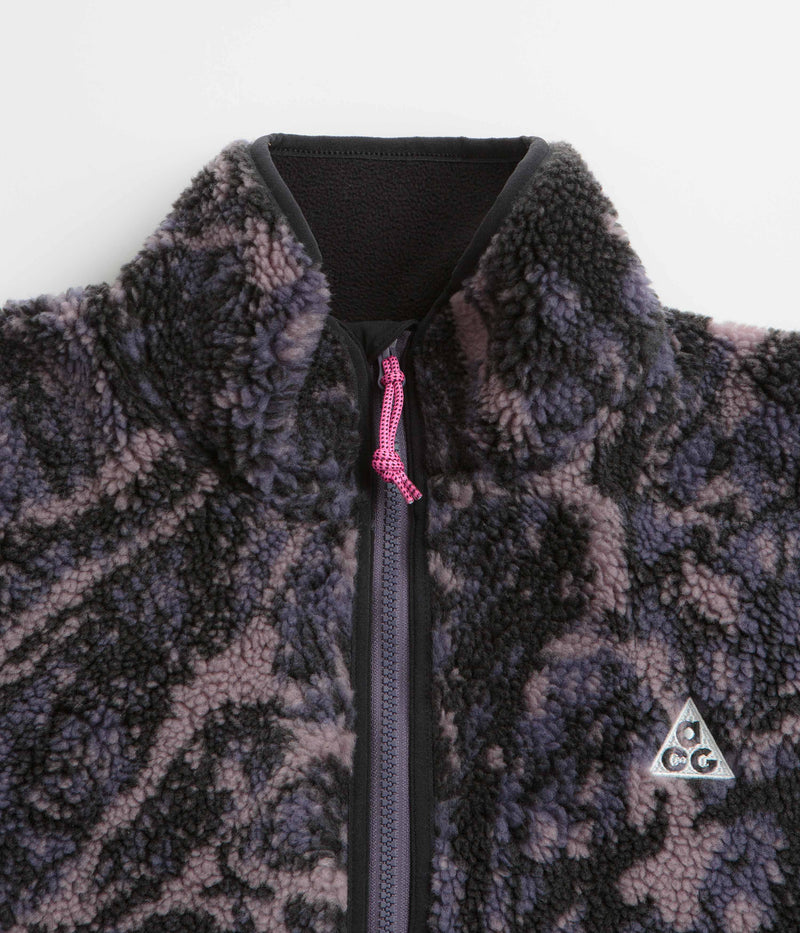 Nike ACG Canwell Glacier Windproof Fleece in Dark Raisin and Black / Black / Summit White